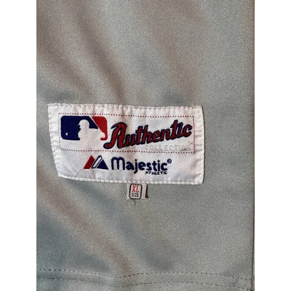 Joe Mauer Minnesota Twins Authentic Majestic Grey Jersey 50 Seasons Youth XL